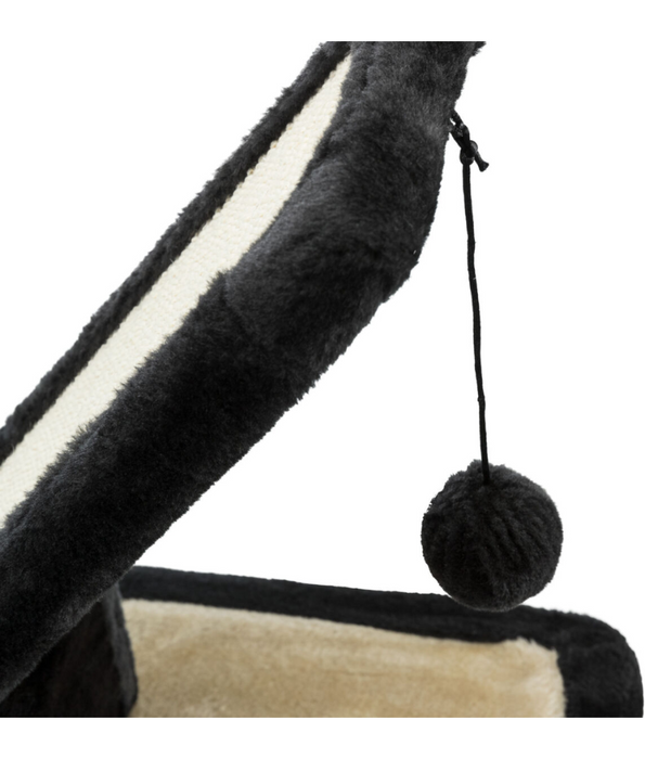 Trixie - Oblique Scratching Post Black L42×W30×H40 cm