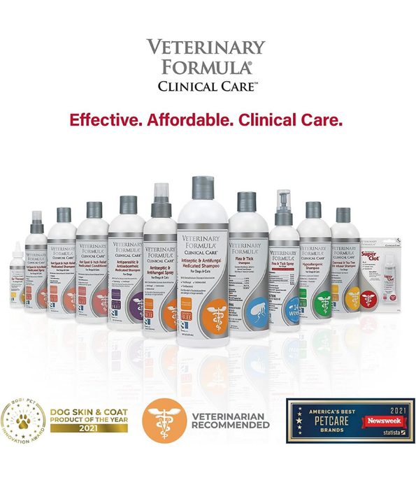 Synergy Lab - Veterinary Formula Clinical Care Antiseptic and Antifungal Shampoo for Dogs and Cats