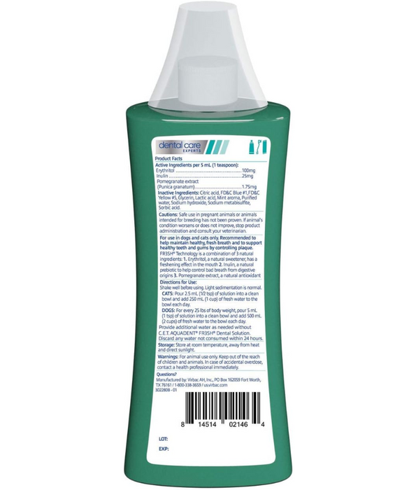 Virbac - Aquadent Drinking Water Additive For Dogs And Cats 250ml