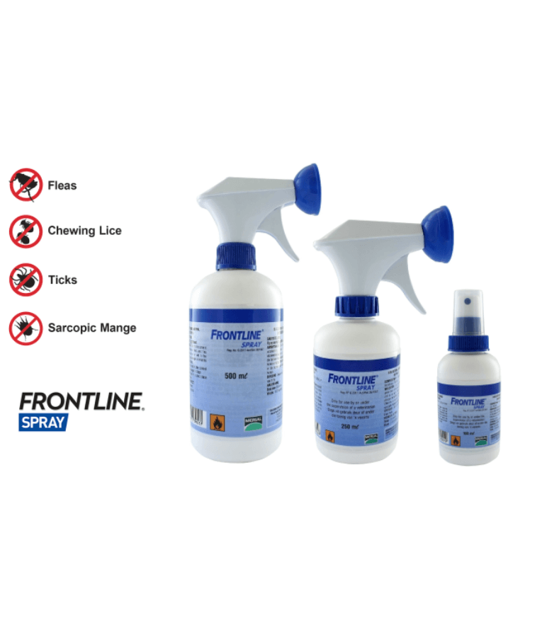 Frontline Spray for Dogs & Cats – Instant Flea & Tick Protection – 100ml & 250ml