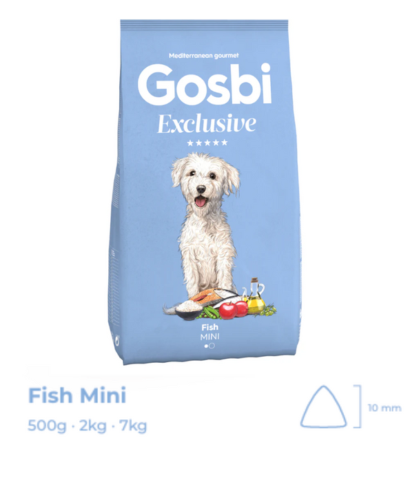 Gosbi Exclusive, Hypoallergenic Fish Adult Dry Dog Food For Mini and