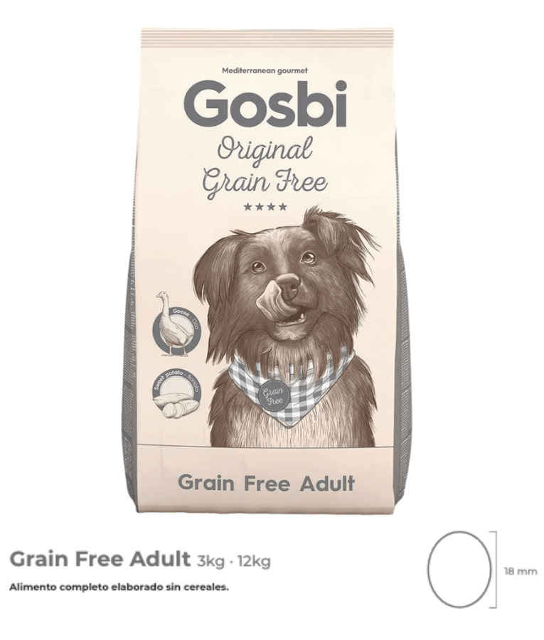 Gosbi - Original, Grain-Free Chicken, Goose & Sweet Potato Adult Dry Dog Food For All Breeds 3kg-12kg
