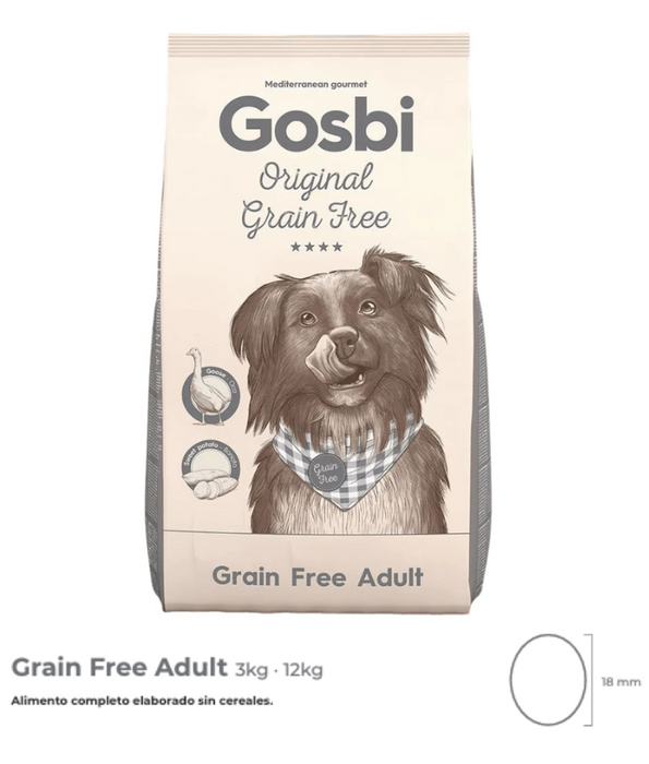 Gosbi - Original, Grain-Free Chicken, Goose & Sweet Potato Adult Dry Dog Food For All Breeds 3kg-12kg