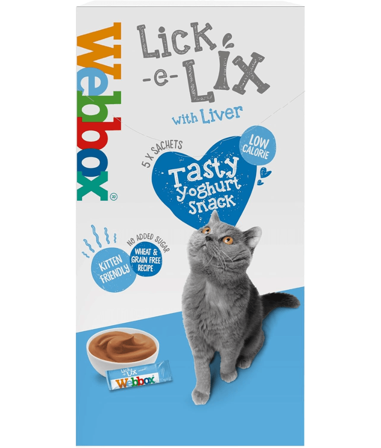 Webbox - Lick-e-Lix Cat Treats – Liver, 5 Pack – 75g