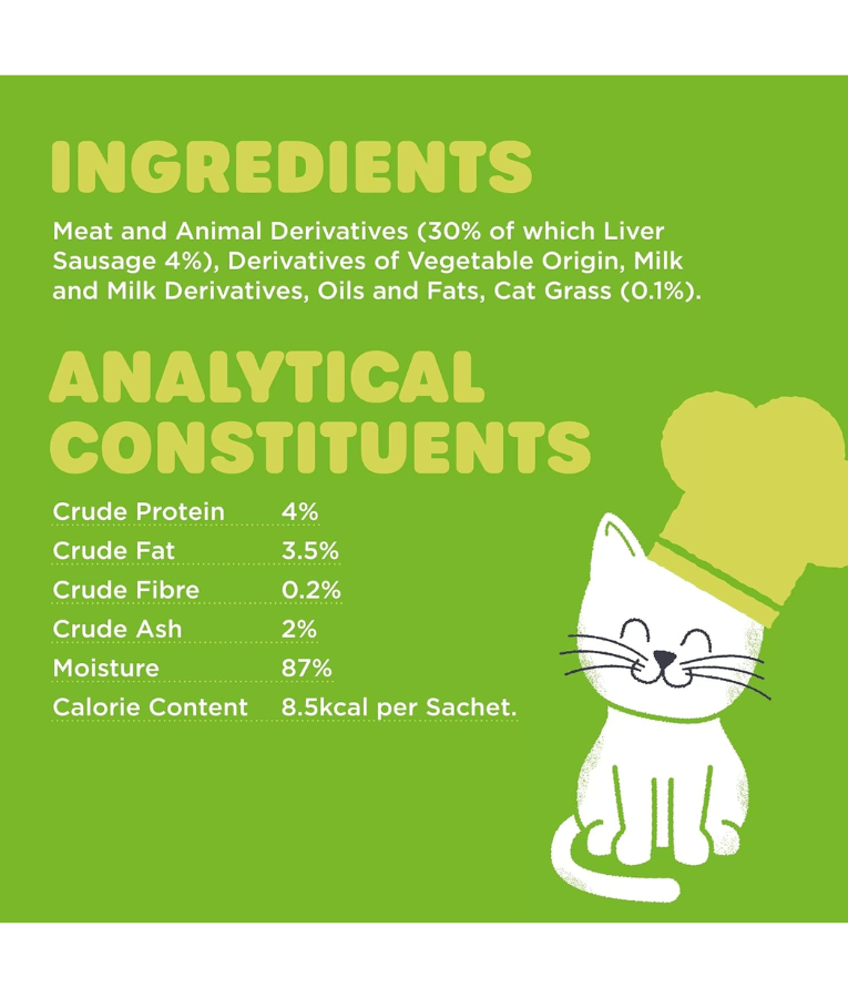 Webbox - Lick-e-Lix Liver Creamy Sausage & Cat Grass Cat Treats 5 Sachets