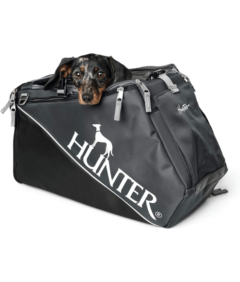 Hunter - Skien Pet Carrier Bag, Padded Travel Carrier - Black - 45x20x30cm
