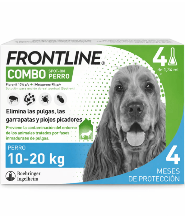 Frontline Combo Dog 10-20kg Flea & Tick Spot On Treatment - Medium - Single Pipette or Box of 4