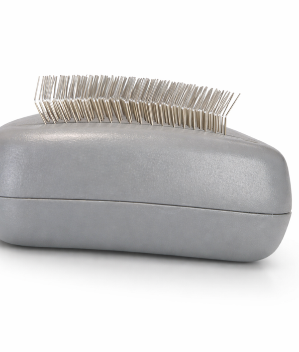 Pawise - Self-Cleaning Slicker Brush for Cats & Dogs, Non-Slip Handle, Large - 20cm