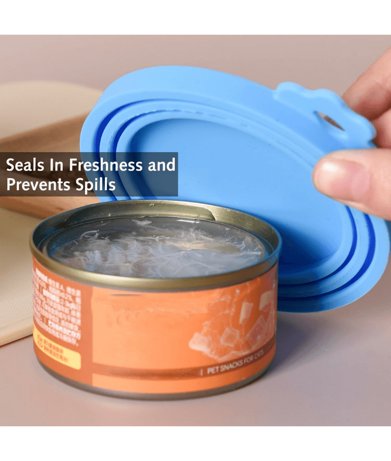 Nobby - Silicone Can Lids, Durable Silicone, Dishwasher Safe, Universal Pet Food Can Covers - 9cm
