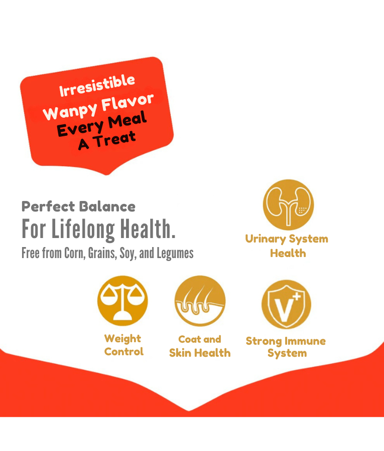 Wanpy - Grain-Free Salmon & Tuna Sterilized Adult Cat Food, Weight Control, Urinary Support - 1.5 kg