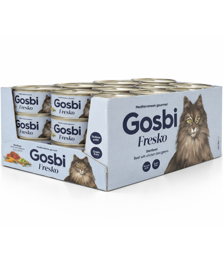 Gosbi - Fresko, Beef, Chicken, and Vegetables Sterilized Complementary Adult Wet Cat Food - Grain-Free 70g