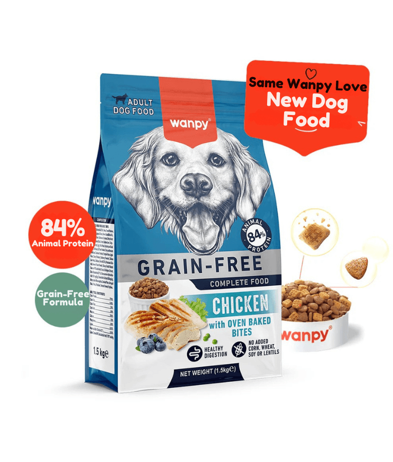 Wanpy - Grain-Free Chicken Adult, Small & Medium Breed Sizes Dry Dog Food, High Animal Protein, Joint & Digestive Support - 1.5 kg - 12 kg