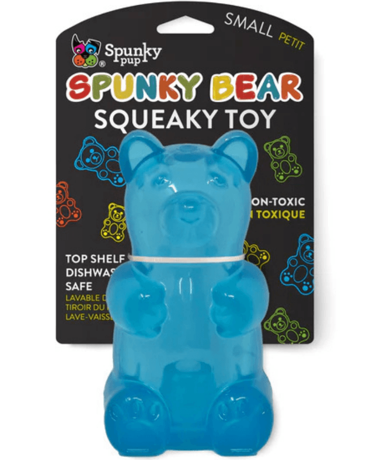 Spunky Pup - Gummy Bear Squeaky Toy, Non-Toxic Durable Rubber, Chew Toy for Dogs - Small