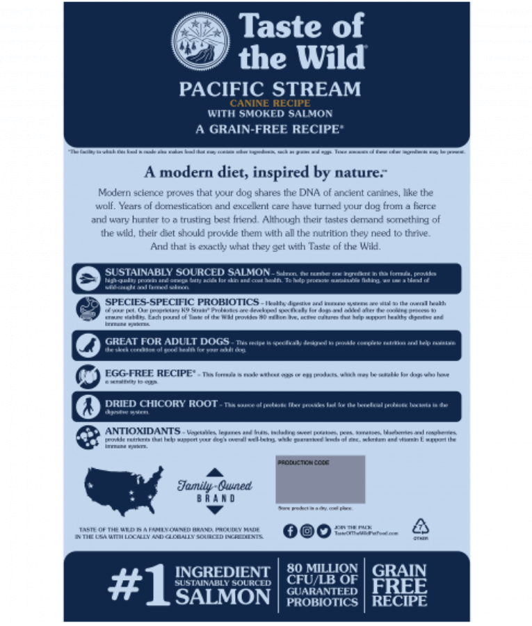 Taste of The Wild - Pacific Stream Adult- Smoked Salmon 2kg - 12 kg