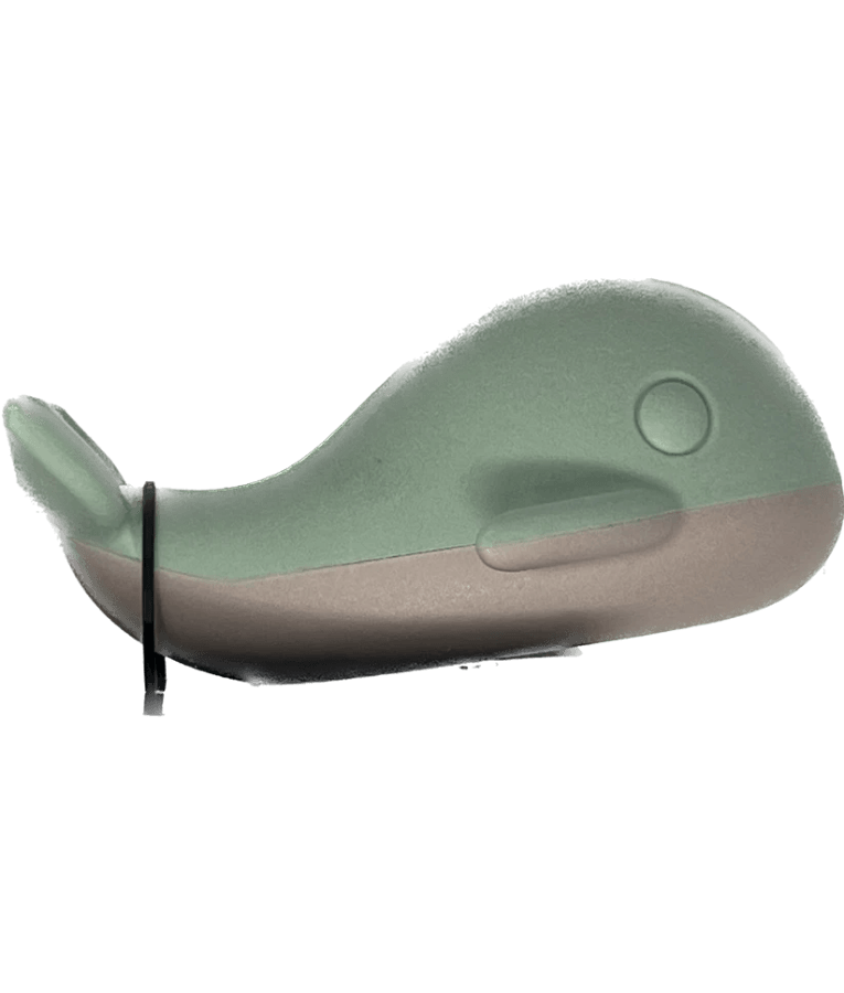 Spunky Pup - Gnaw Guard Whale Foam Toy, Textured Dental Chew, Floating Squeaky Dog Toy