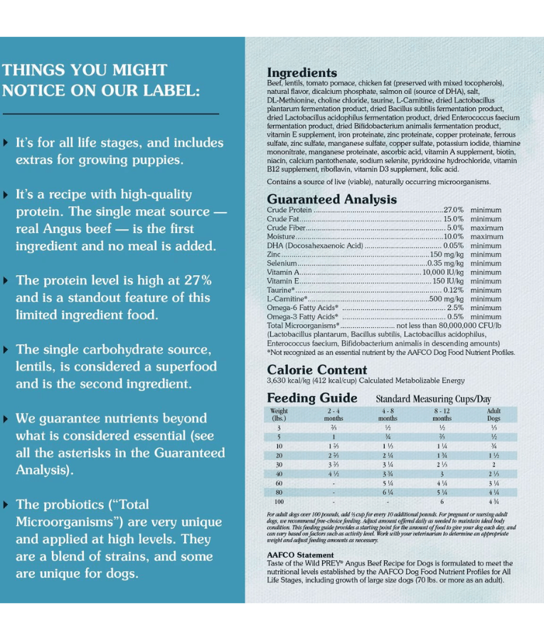Taste Of The Wild Angus Beef Limited Ingredient Recipe 11.34 kg