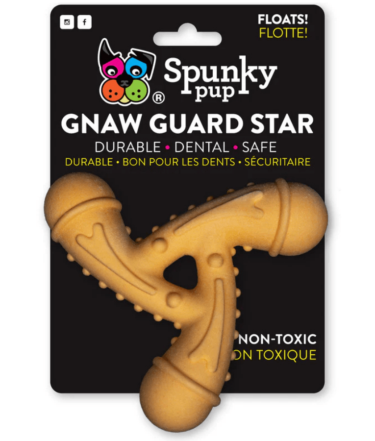 Spunky Pup - Gnaw Guard Star Foam Toy, Textured Dental Chew - Floating Dog Toy