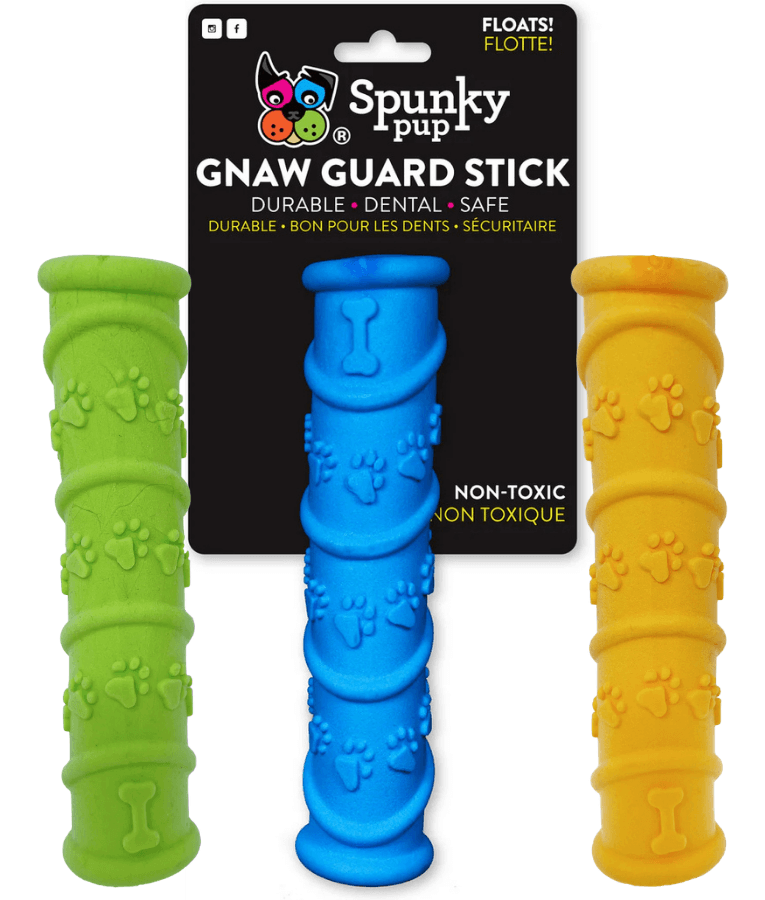Spunky Pup - Gnaw Guard Stick Foam Toy, Textured Dental Chew - Floating Dog Toy