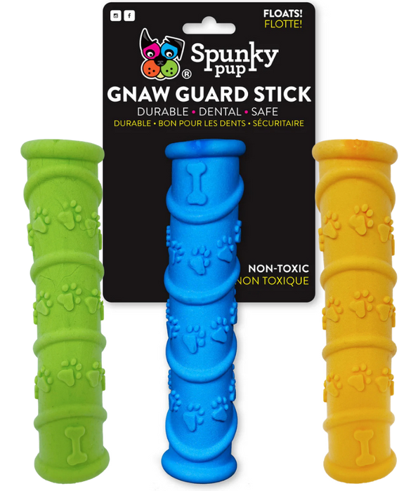 Spunky Pup - Gnaw Guard Stick Foam Toy, Textured Dental Chew - Floating Dog Toy