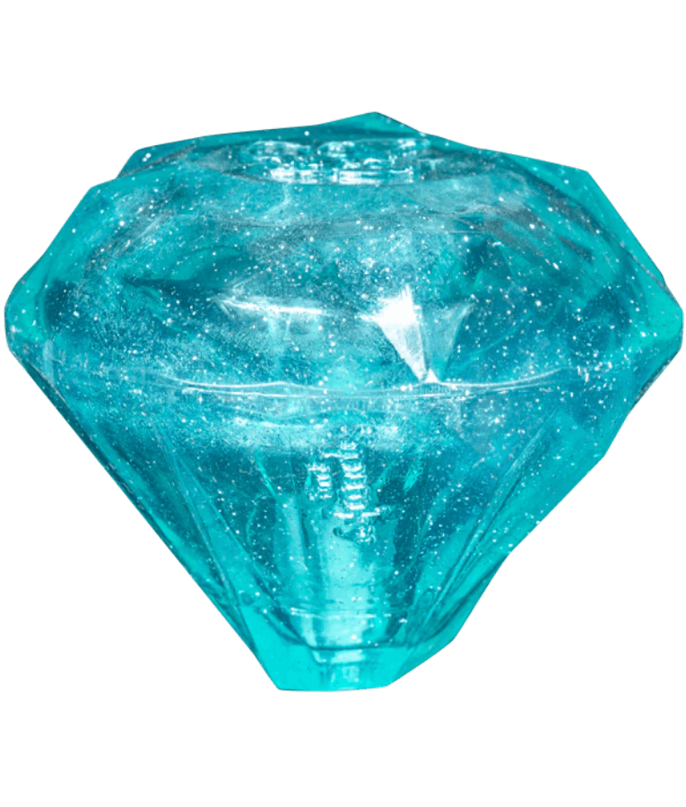 Spunky Pup - Squeaky Gems Diamond Toy, Durable Bouncy Chew - Floating Squeaky Dog Toy