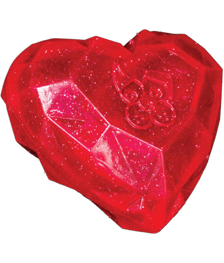 Spunky Pup – Squeaky Gems Heart Toy, Durable Bouncy Chew - Floating Squeaky Dog Toy