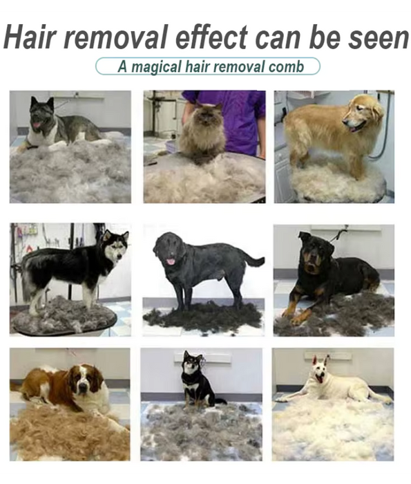 Funamei - Professional Deshedding Tool, Long Hair Designer, Reduces Shedding Up to 90% for Dogs - Medium & Large
