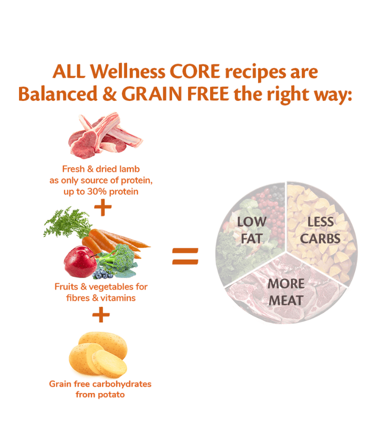 Wellness Core Adult Lamb All Breed 1.8kg-10kg