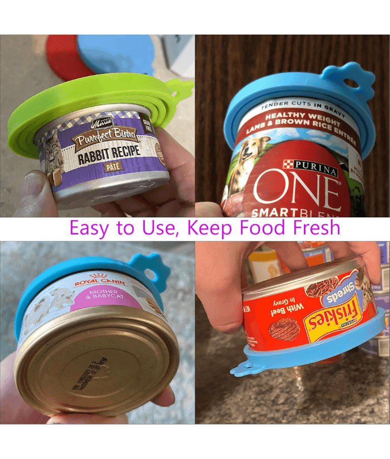 Nobby - Silicone Can Lids, Durable Silicone, Dishwasher Safe, Universal Pet Food Can Covers - 9cm