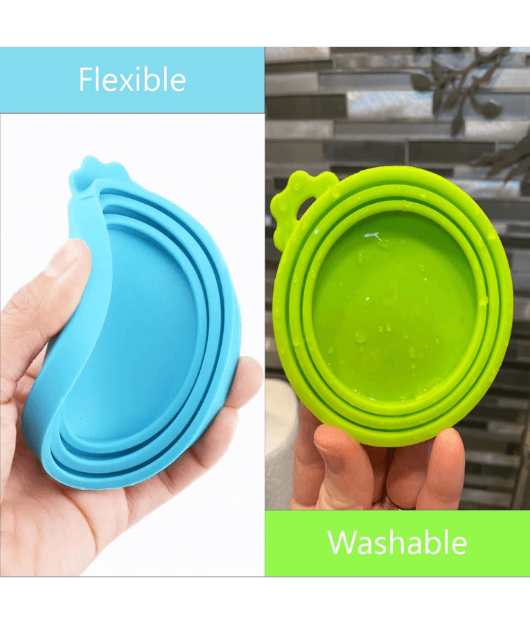 Nobby - Silicone Can Lids, Durable Silicone, Dishwasher Safe, Universal Pet Food Can Covers - 9cm