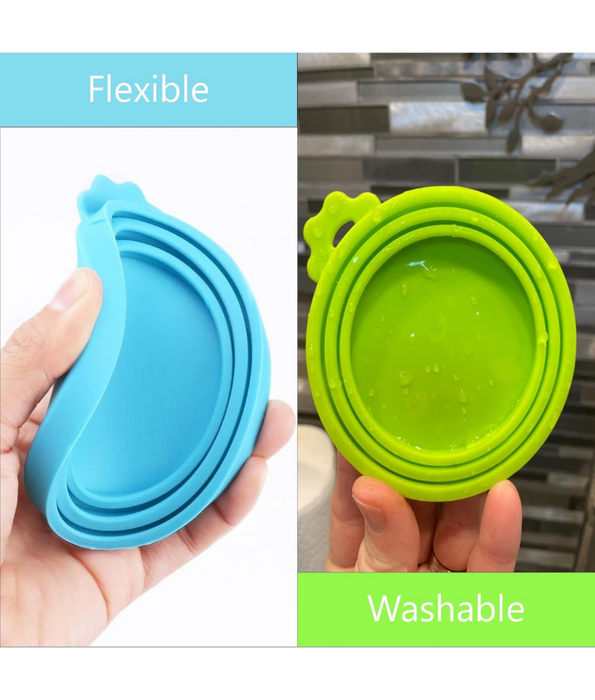 Nobby - Silicone Can Lids, Durable Silicone, Dishwasher Safe, Universal Pet Food Can Covers - 9cm