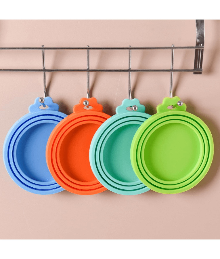 Nobby - Silicone Can Lids, Durable Silicone, Dishwasher Safe, Universal Pet Food Can Covers - 9cm