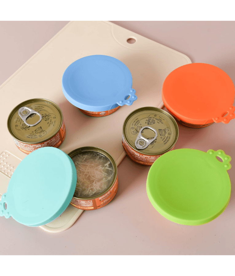 Nobby - Silicone Can Lids, Durable Silicone, Dishwasher Safe, Universal Pet Food Can Covers - 9cm