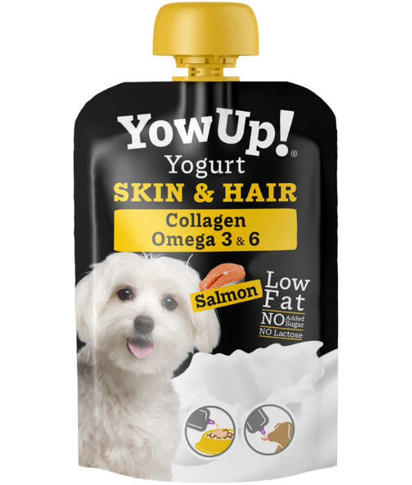 YowUp! - Yogurt for Dogs, Skin & Hair, Salmon & Collagen, Omega 3 & 6, Low Fat, Lactose-Free - 115g