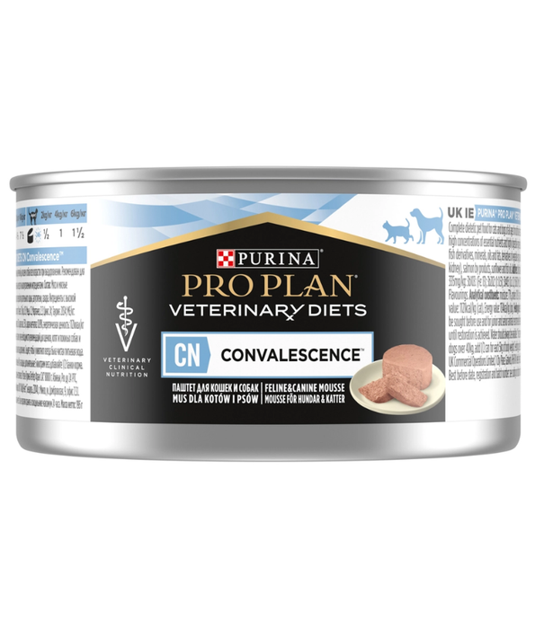 Purina - Pro Plan Veterinary Diets, CN Convalescence Wet Food for Cats & Dogs, High-Energy Recovery Mousse - 195g