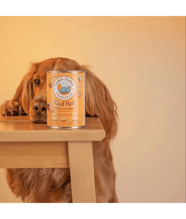 Cooka’s Cookies - Real Beef With Potatoes And Spinach, High Meat Wet Dog Food Recipe, Complete & Natural Nutrition, All Life Stages, All Breed Sizes - 400 g