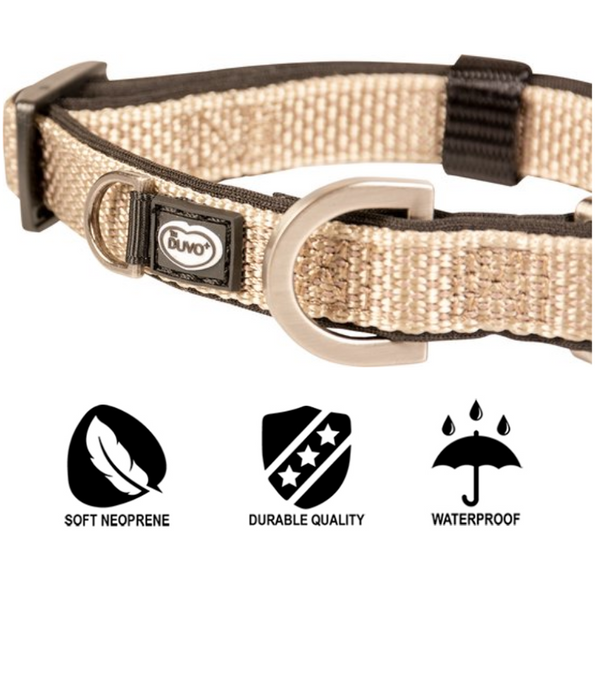 Duvo - Explor North Dog Collar Taupe (S-M-L-XL)