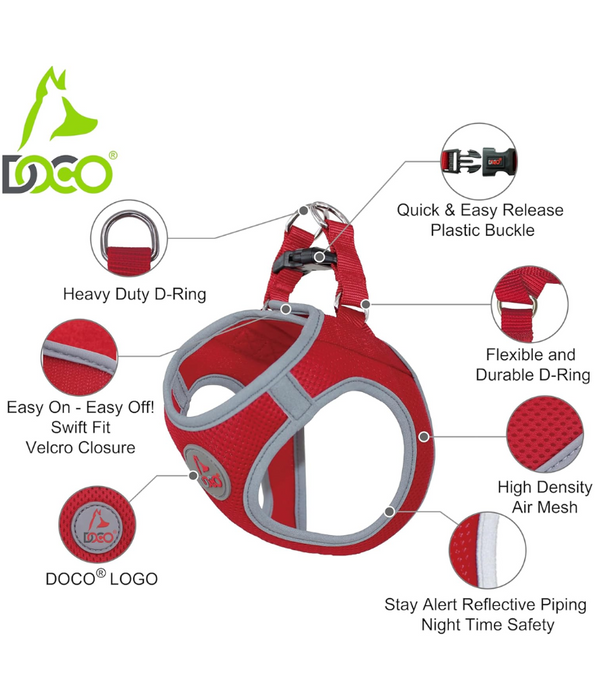 Doco - Athletica Quick Fit Dog Blue Harness