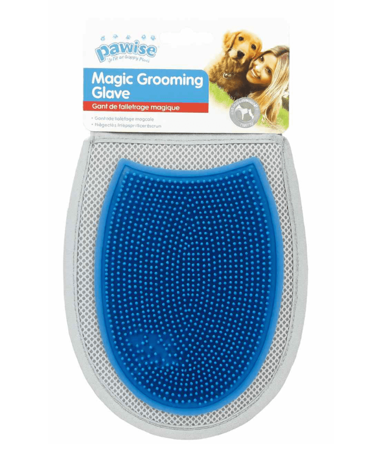 Pawise - Magic Grooming Glove, 2-in-1 Silicone Hair Removal & Massage Mitt, For Dogs & Cats