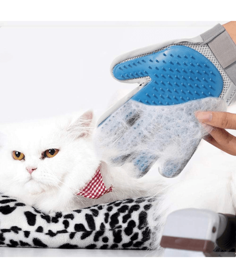 Pawise - Grooming Glove, 4-in-1 Deshedding, Massaging & Hair Removal, For Dogs & Cats - 1 Glove