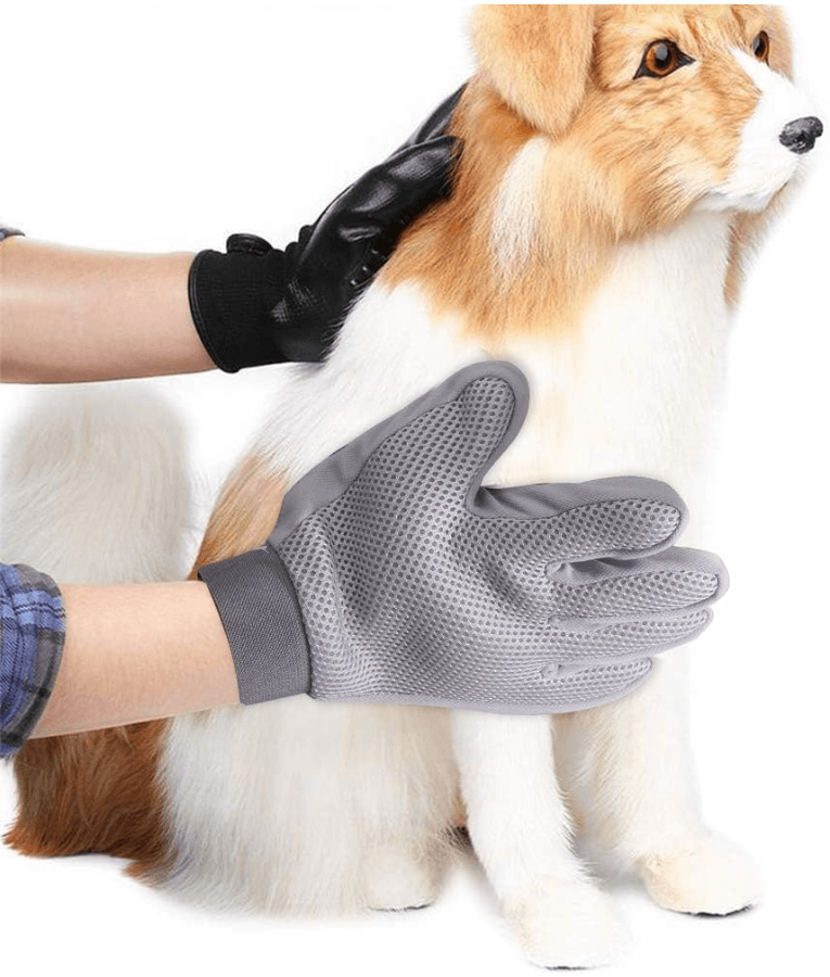 Pawise - Grooming Glove, 4-in-1 Deshedding, Massaging & Hair Removal, For Dogs & Cats - 1 Glove