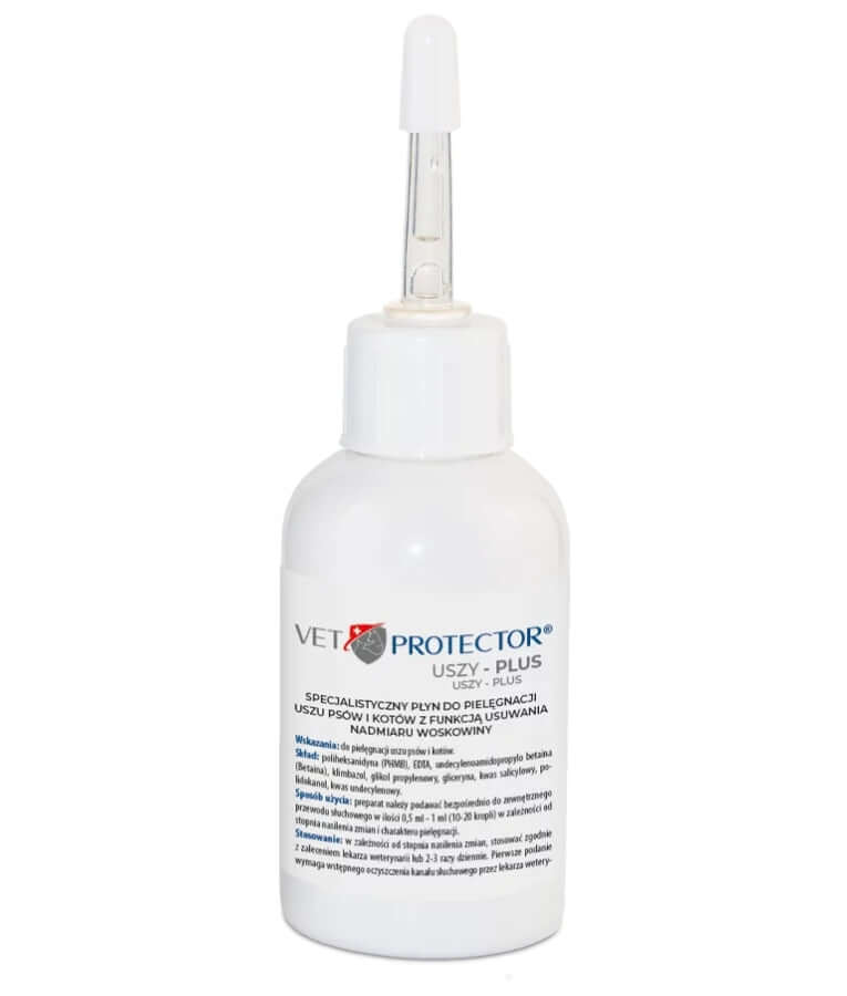 JM Sante - Vet Protector Ears Plus Ear Cleaning Solution, Antibacterial & Antifungal Formula, For Dogs & Cats - 50ml