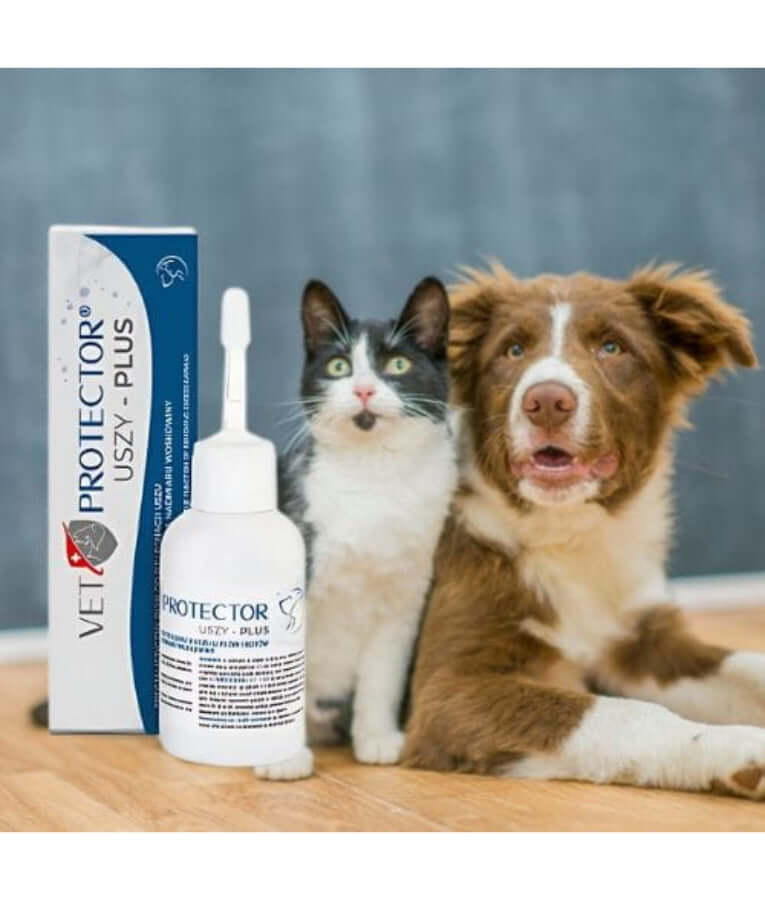 JM Sante - Vet Protector Ears Plus Ear Cleaning Solution, Antibacterial & Antifungal Formula, For Dogs & Cats - 50ml