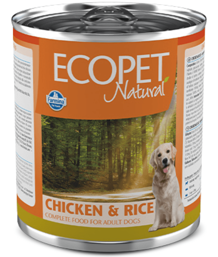 Farmina - Ecopet Natural Chicken & Rice, Adult All Breed Sizes, Complete Nutrition Wet Dog Food - 300 g