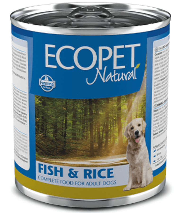 Farmina - Ecopet Natural Fish & Rice, Adult All Breed Sizes, Complete Nutrition Wet Dog Food - 300 g