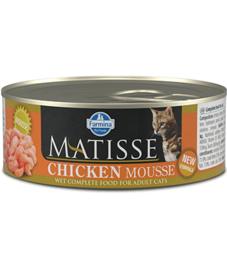 Farmina - Matisse Chicken Mousse, Chicken & Herring, Complete Wet Cat Food for Adult Cats - 85 g