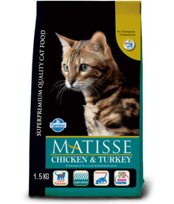 Farmina - Matisse Chicken & Turkey, with Vegetables, Adult Cat, Dry Cat Food - 1.5 kg