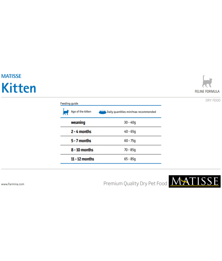Farmina - Matisse Kitten 1-12 Months, Chicken Recipe, Growth & Development Support, Dry Cat Food - 1.5 kg