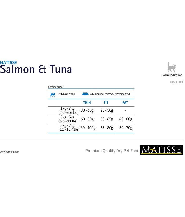 Farmina - Matisse Salmon & Tuna, Coat Shine, Adult Cat, Dry Cat Food - 1.5 kg