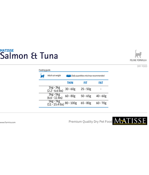 Farmina - Matisse Salmon & Tuna, Coat Shine, Adult Cat, Dry Cat Food - 1.5 kg