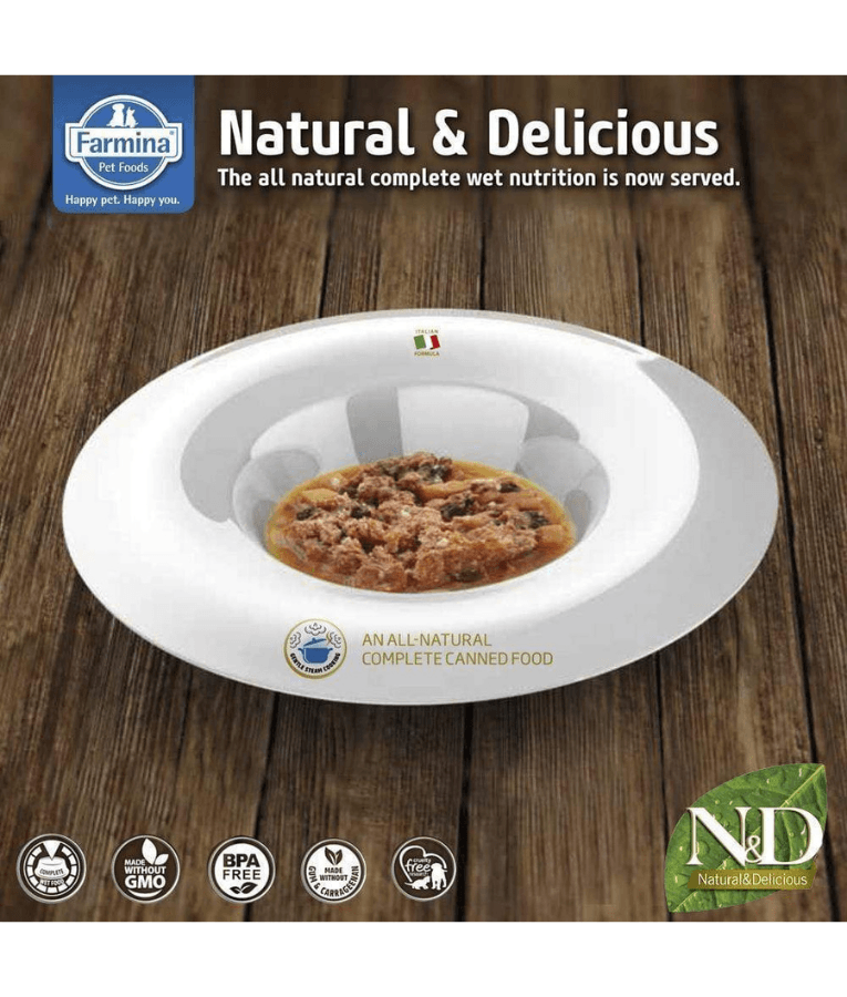 Farmina - N&D Lamb & Blueberry, Grain-Free, High Animal Protein, Low Glycemic, Adult All Breed Sizes Wet Dog Food - 285 g